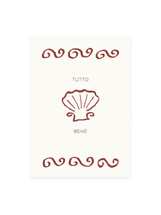 Postcard 'tutto bene' (risography)